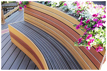 Deck Bench - Dream Decks, Woelfel Building Construction, Inc.